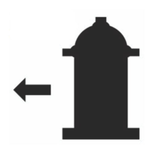 124-Fire Hydrant Symbol Stencil- 33