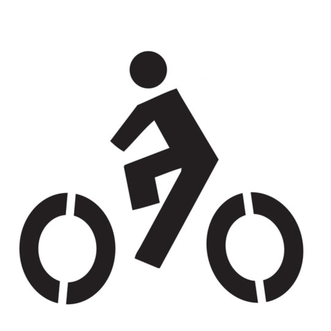 125B- Bike Lane Symbol Stencil- 24