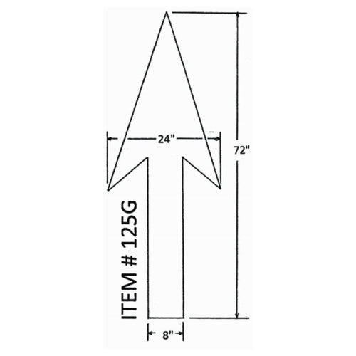 125G- DOT Bike Ln Straight Arrow Stencil- 24