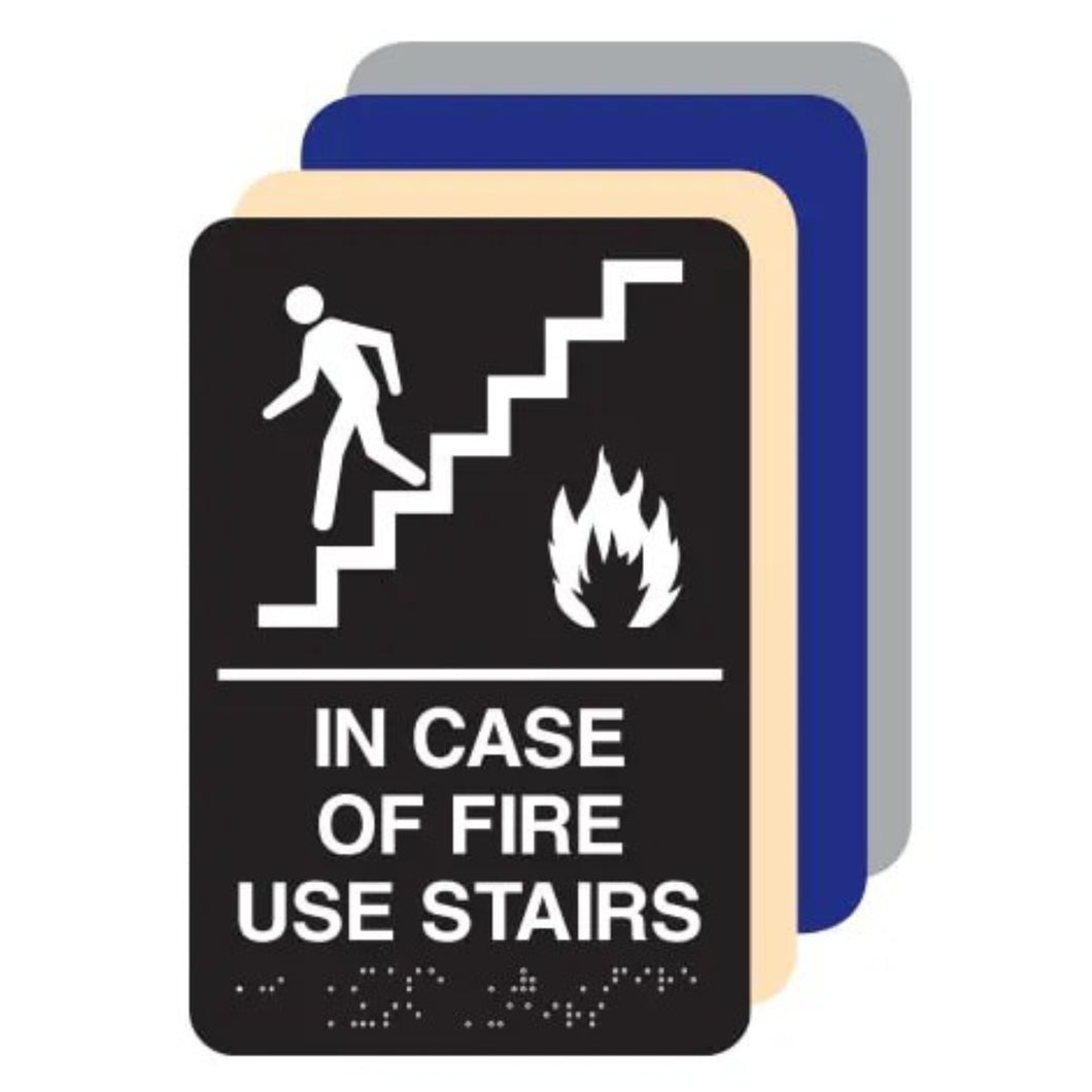 ADA In Case Of Fire Use Stairs Sign