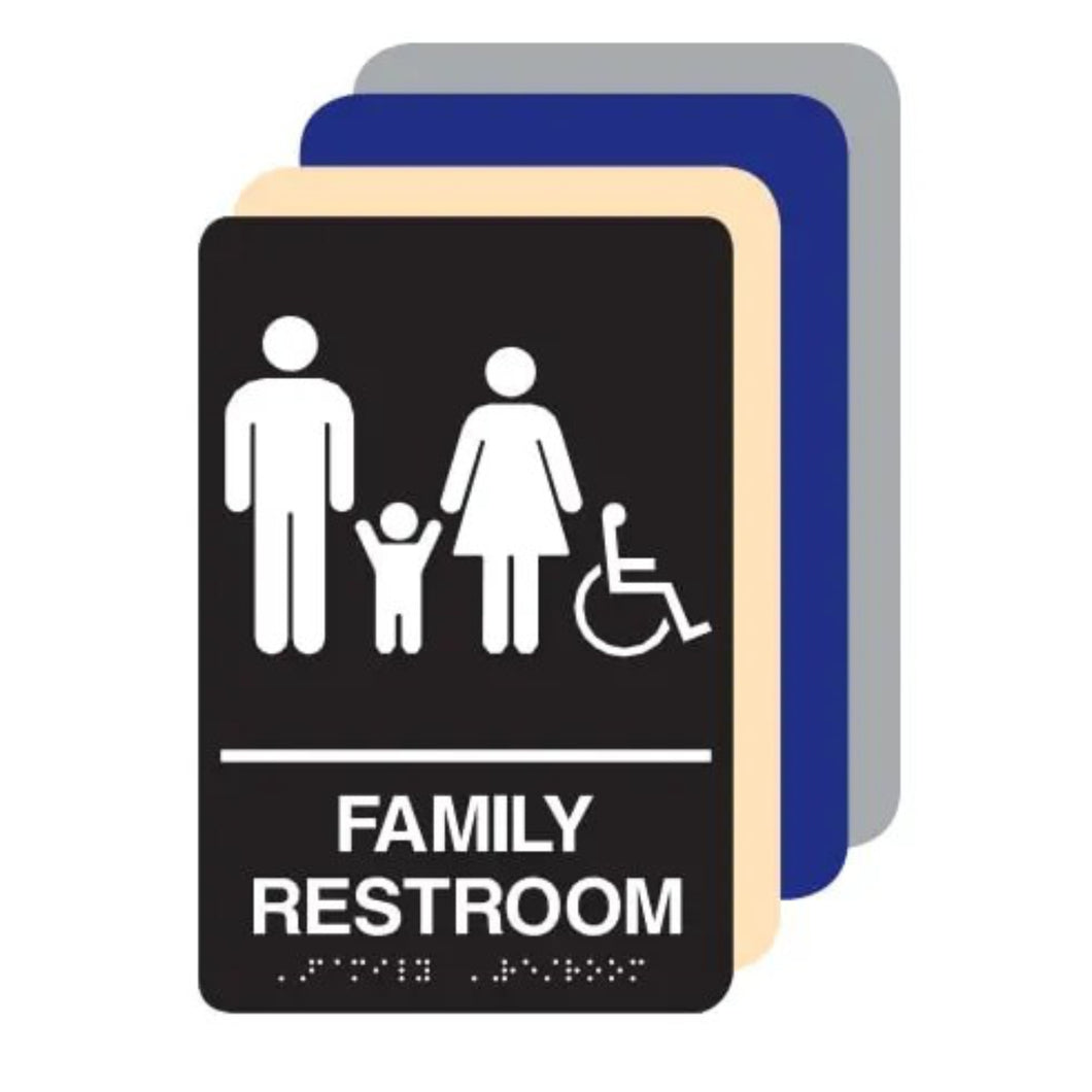 ADA Family Restroom Handicap Accessible Sign