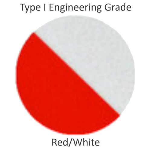 Pre-Striped Barricade Sheeting - Red/White - EG Type I - 8