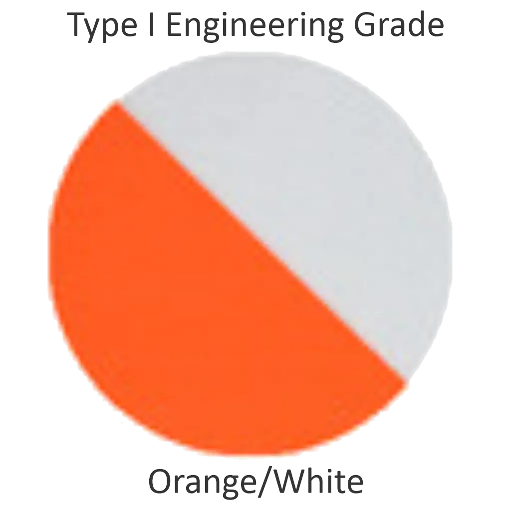 Pre-Striped Barricade Sheeting - Orange/White EG Type I - 6