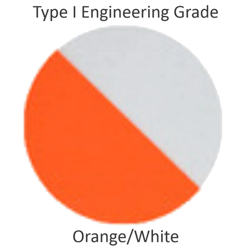 Pre-Striped Barricade Sheeting - Orange/White EG Type I - 7.75