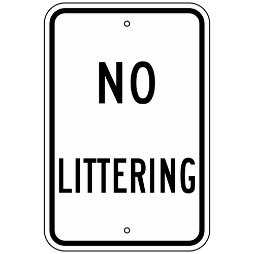 R17-3 No Littering Sign