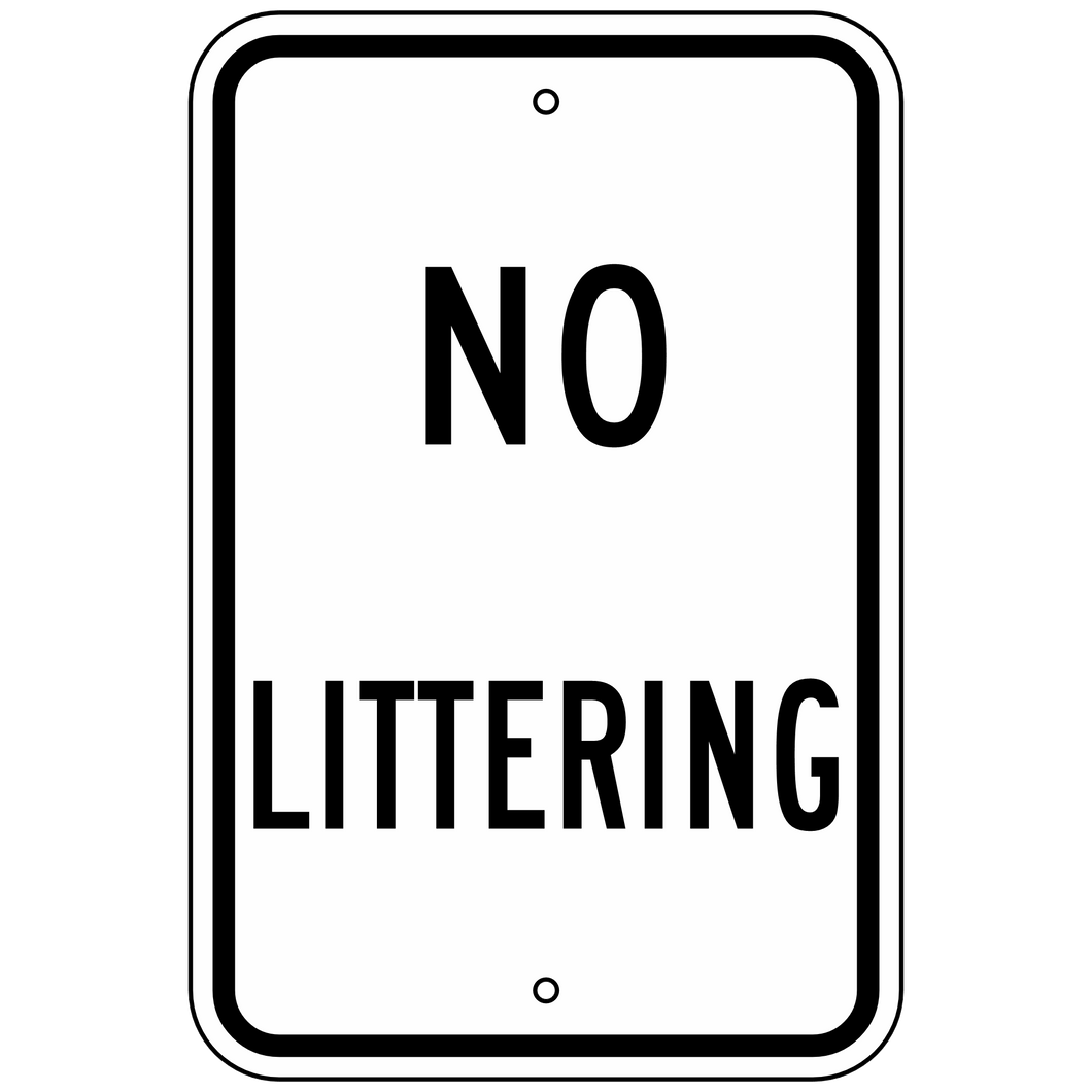 R17-3 No Littering Sign