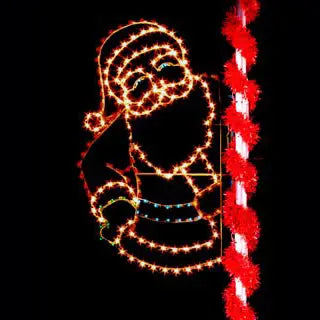 8' St. Nick Silhouette - Pole Mount Decoration