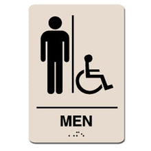 Load image into Gallery viewer, ADA Men&#39;s Restroom Handicap Accessible Sign