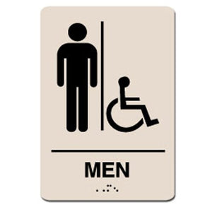 ADA Men's Restroom Handicap Accessible Sign