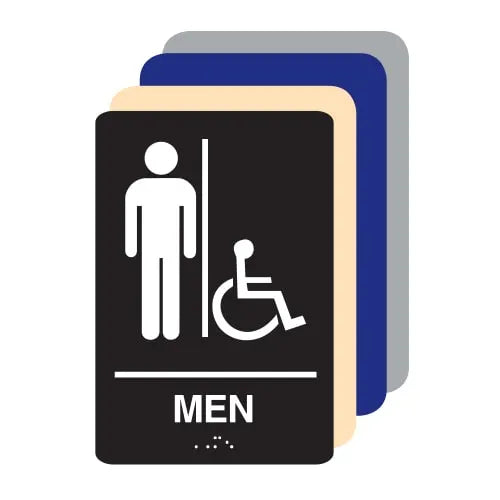 ADA Men's Restroom Handicap Accessible Sign