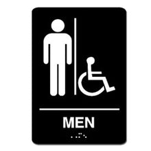 Load image into Gallery viewer, ADA Men&#39;s Restroom Handicap Accessible Sign