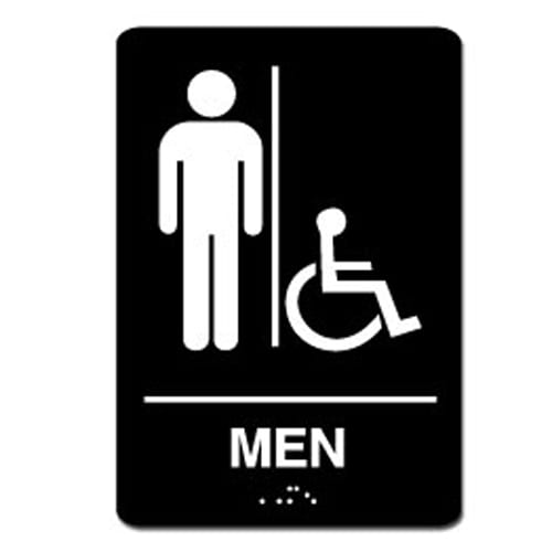 ADA Men's Restroom Handicap Accessible Sign