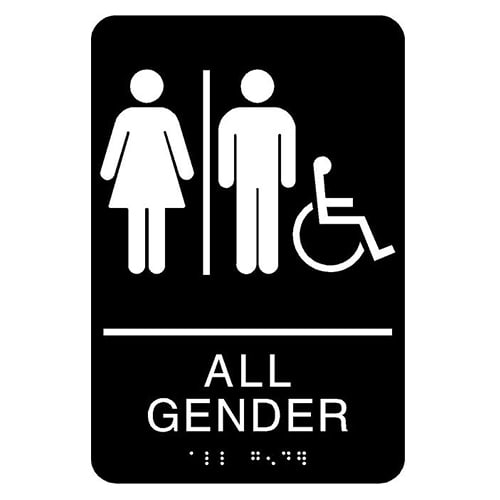 ADA All Gender Restroom Handicap Accessible Sign