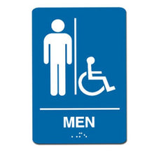 Load image into Gallery viewer, ADA Men&#39;s Restroom Handicap Accessible Sign