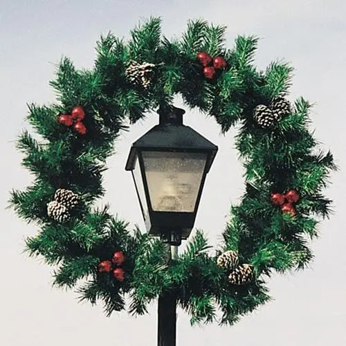 5' Lamp Post Garland Wreath