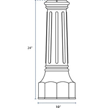 Load image into Gallery viewer, Decorative Two-Piece Base for 3&quot;OD Round Poles - Black