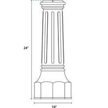 Load image into Gallery viewer, Decorative Two-Piece Base for 4&quot;OD Round Poles - Black
