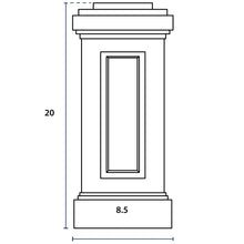 Load image into Gallery viewer, Decorative Two-Piece Base for 4&quot; Square Poles - Black