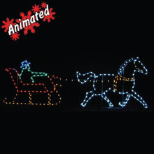 Load image into Gallery viewer, 4.5&#39; Horse &amp; Sleigh Yard Decoration