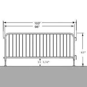 Parade Barricade-Flat Feet 8'7"x43"