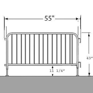 Parade Barricade-Flat Feet 4'7"X43"