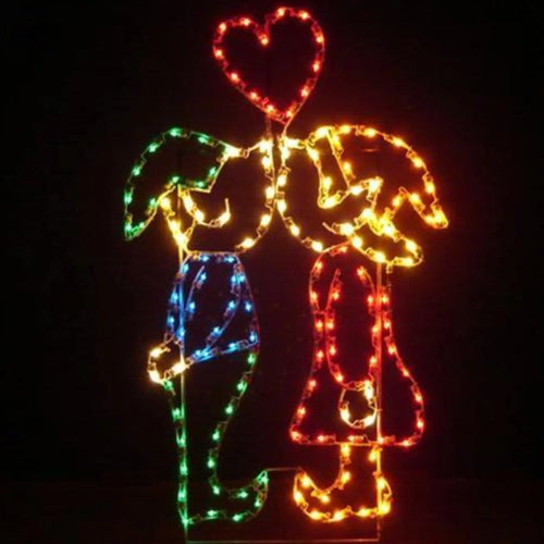 5' Elves Kissing Decoration