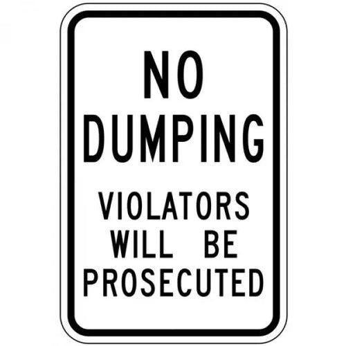 No Dumping Violators Will Be Prosecuted