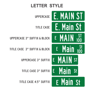 Ornamental Street Name Sign Vine Scroll Package