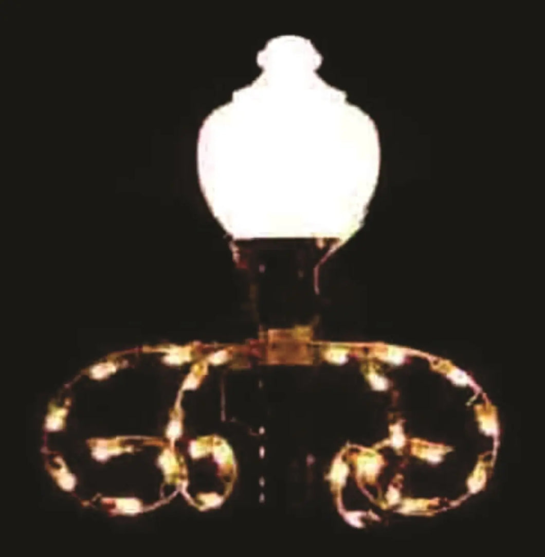 45” Lamppost Silhouette Scroll- Facing Down