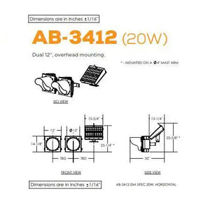 Dual, Overhead Mounting Crosswalk System | AB-3412