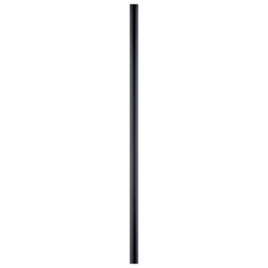 3" OD Round Smooth Pole - Black