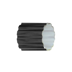 5" OD Round Fluted Pole - Black