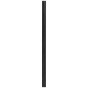 3" OD Round Fluted Pole - Black