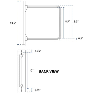 9"x 9" Logo Sign Trim Bracket - Black