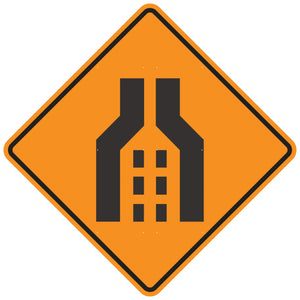 W4-2 Double Merge Symbol - Roll Up Sign