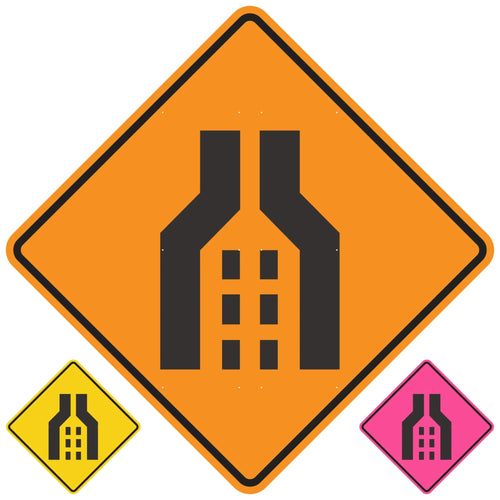 W4-2 Double Merge Symbol - Roll Up Sign