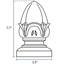 Load image into Gallery viewer, Acorn Finial for 5&quot; OD Round Post - Black