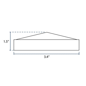 End Cap Finial for 3" Square Post - Black