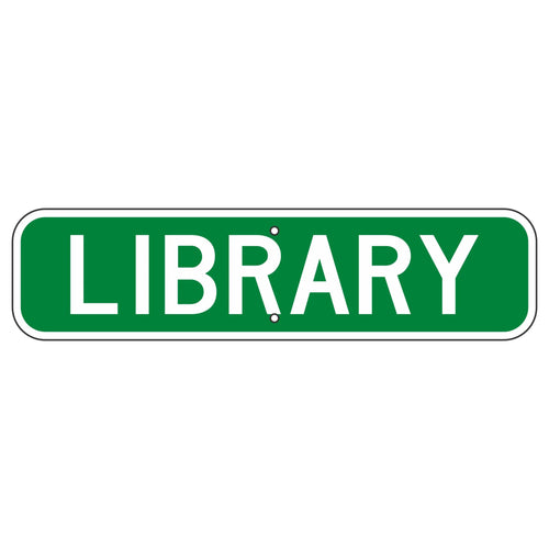 I-8P Library Sign  24