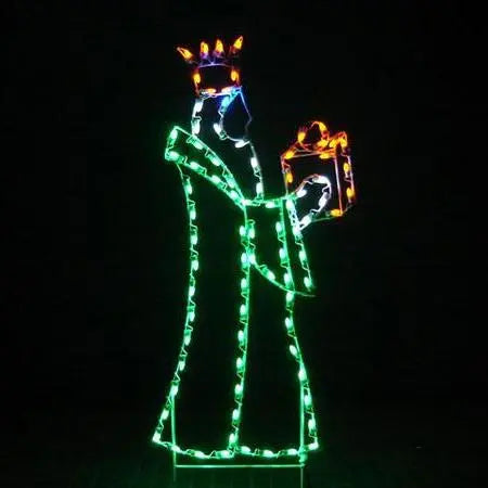 6' Wiseman with Box Yard Decoration