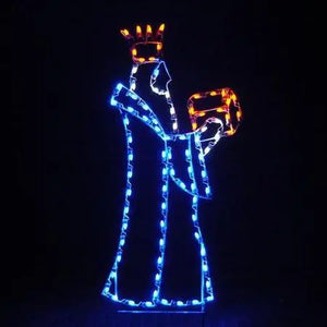 6' Wiseman with Chest Yard Decoration