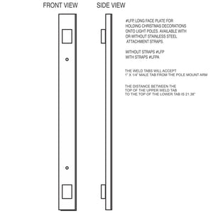 Faceplate Bracket for Pole Mounted Christmas Decorations