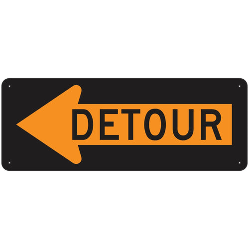 M4-10L Detour In Left Arrow Sign 48