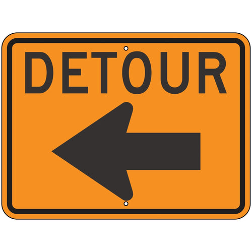 M4-9L Detour With Left Arrow Sign