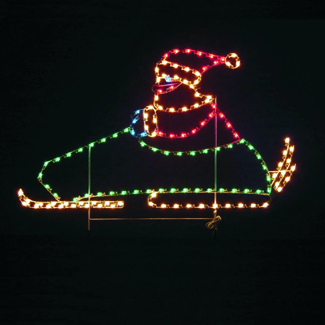 5' Santa on a Snowmobile Yard Decoration