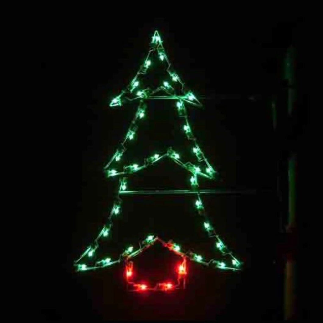 PMET4 4' Tree - Lighted Pole Mount Decoration