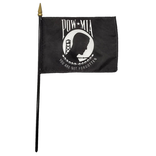 United States POW MIA Flag with Staff 4