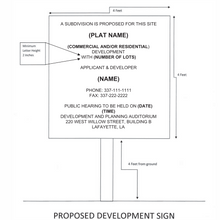 Load image into Gallery viewer, Lafayette Zoning Sign