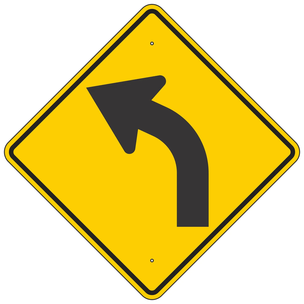 W1-2L Curve Left Sign