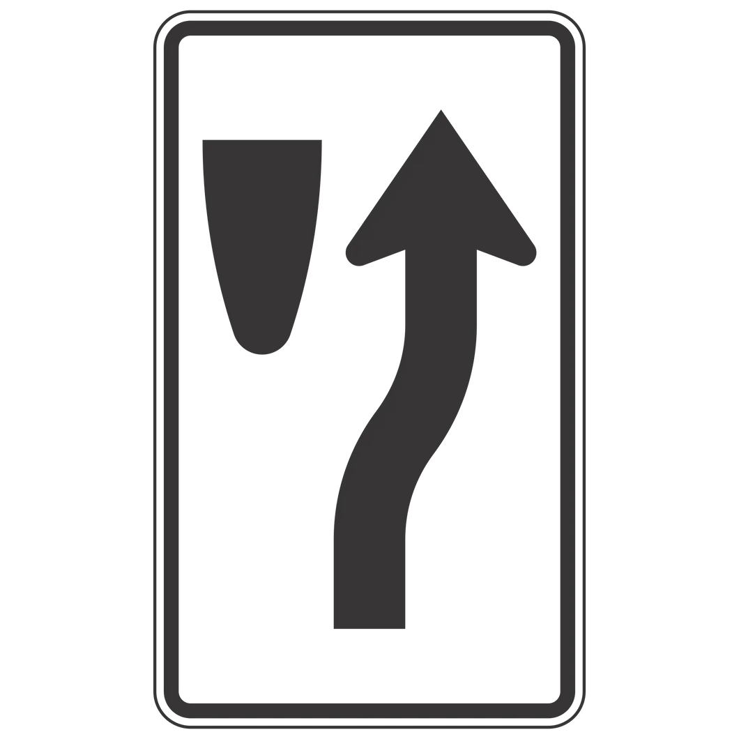 R4-7C Keep Right Alternate Sign 18